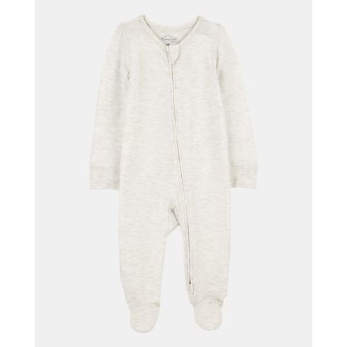 Baby Solid 2-Way Zip PurelySoft Sleep & Play Pajamas - Grey - Carter's | Carter's