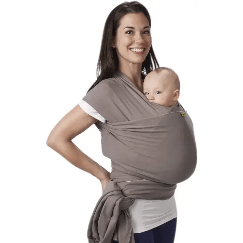 Boba Baby Wrap Carrier Newborn to Toddler - Stretchy Baby Wraps Carrier - Baby Sling - Hands-Free Baby Carrier Wrap - Baby Carrier Sling -Baby Carrier Newborn to Toddler 7-35 lbs (Grey)