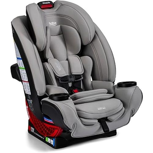 Britax One4Life All in One Convertible Car Seat, 3 in 1 Car Seat & Booster Seat with Easy ClickTight Installation, Extended Rear Facing Capacity, and Breathable SafeWash Fabrics — Parchment