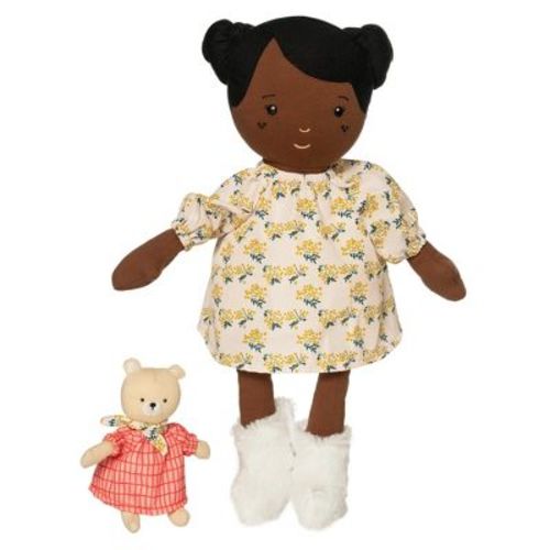 Manhattan Toy Playdate Friends Harper Machine Washable and Dryer Safe 14 Inch Doll with Companion Stuffed Animal