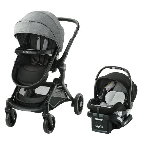 Graco Modes Nest Travel System, 3-in-1 Baby Stroller and Car Seat Combo with SnugRide SnugLock 35 Elite Infant Car Seat, Rear-Facing from 1.8-16 kg (4-35 lb), Nico