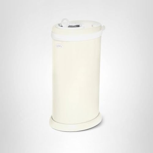 Ubbi Stainless Steel Diaper Pail, Odor Locking, No Special Bag Required, Award-Winning, Registry Must-Have, Matte Ivory