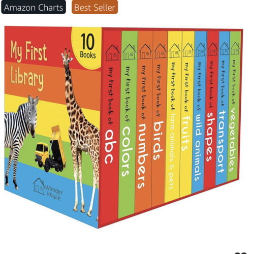 My First Library: Boxset of 10 Board Books for Kids