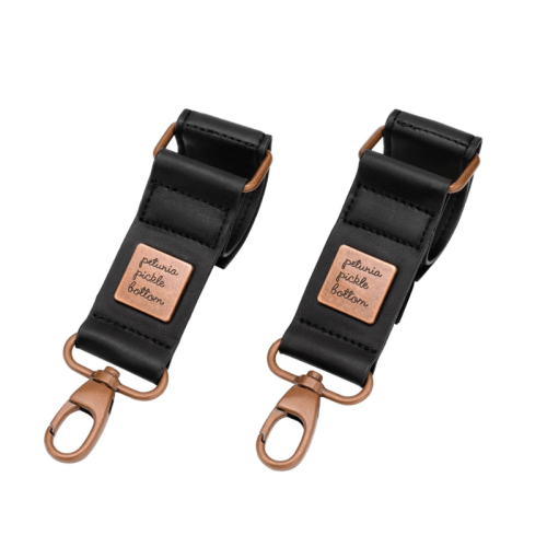 Diaper Bag Stroller Clips Bag Hooks in Matte Black & Antique Copper