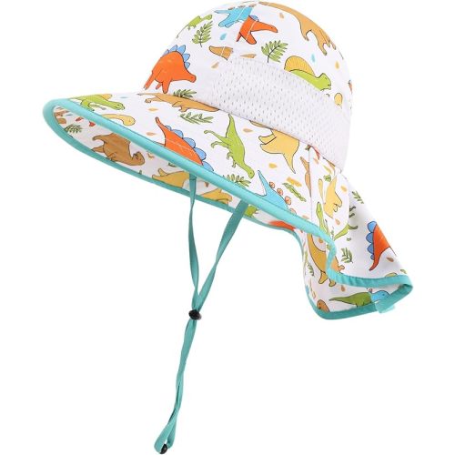 Baby Sun Hat with Neck Flap for Sun Protection Toddler Beach Hat UPF 50+ Outdoors 0-6 Years Boys Girls