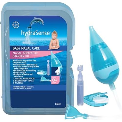 hydraSense Baby Nasal Aspirator, Baby Nasal Care, Gently Relieves Congestion in Babies, Non-medicated, With 100% Natural Source Seawater, Preservative-Free, 1 Kit : Amazon.ca: Baby