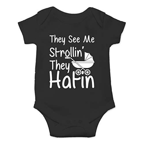 They See Me Strolli' They Hatin Pop Culture - Parody Funny Baby Bodysuit