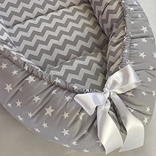 4 Days Delivery Baby Nest Bed Gray Babynest Bed Newborn and Toddler size Baby Shower Gift Cocoon Snuggle Bed Babynest
