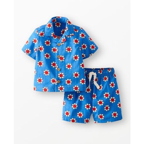 Baby Poplin Button Up Shirt & Shorts Set