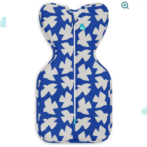 Swaddle Up™ 1.0 TOG Cotton Cobalt Paperbirds