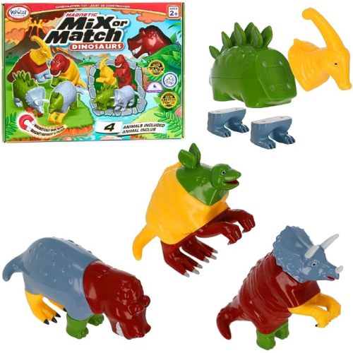 Popular Playthings Magnetic Mix or Match Animals | Magnetic Animals for Toddlers 1-3, for Kids, Animal Toys