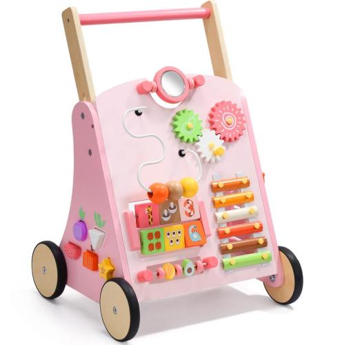 CUTE STONE Wooden Baby Walker – Sit-to-Stand Learning Toy with - TikTok Shop