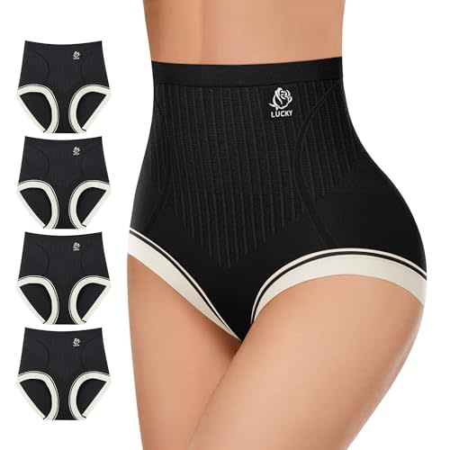 Womens Tummy Control Underwear High Waisted Shapewear Panties Shaper 4 Pack | Girdle, Compression, Body Shaper, Slimming, Shaping Underwear, Breathable, No-Roll, All-day Comfort, Wedding