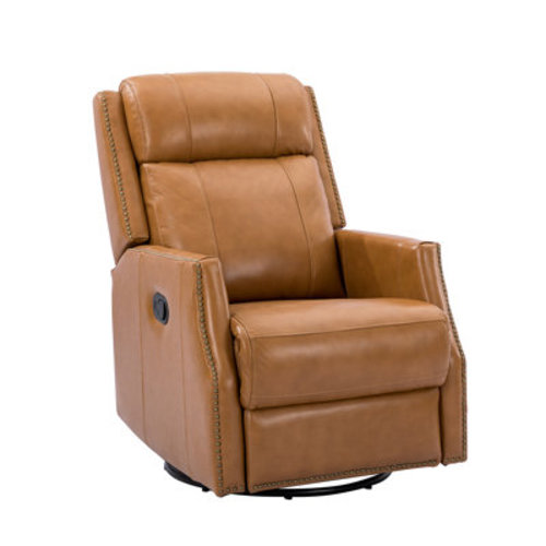 Elimelec Genuine Leather Manual Swivel Recliner | Wayfair