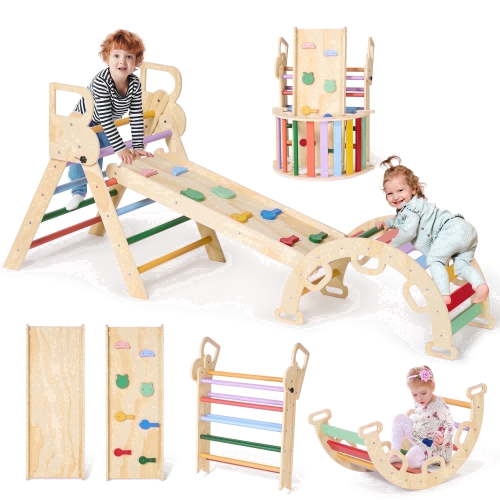 Naipo Climbing Set 8 in 1 Pikler Triangle Indoor Kids Playground