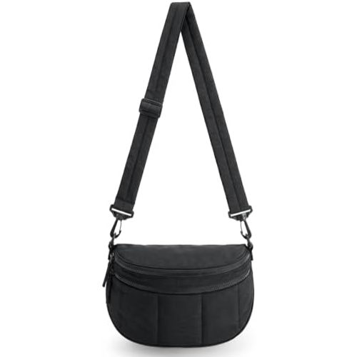 BAGSMART Crossbody Bags for Women Travel Purse, Puffer Bum Bag Handbag Wallets, Crossbody Fanny Packs for Travel & Work