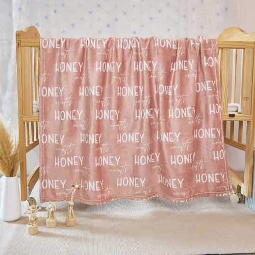 Personalized Baby Name Blanket, Wool Polyester Swaddle