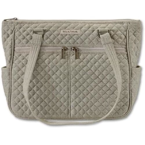 Bella Taylor Everyday Tote | Lightweight Quilted Fabric Handbags for Women