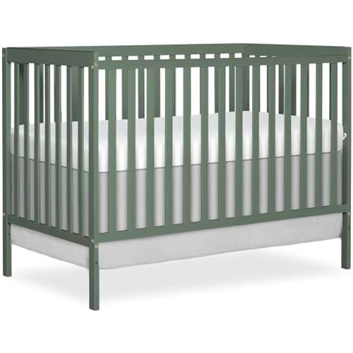 Dream On Me Synergy 5-in-1 Baby Crib, Converts to Toddler Bed, Meadow Green