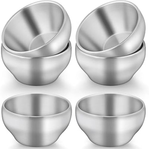 TeamFar Stainless Steel Bowls for Kids, 12oz Baby Toddler Bowls Set of 6