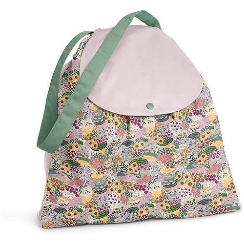 Esembly Day Bag – Reusable Wet and Dry Bag Made From Recycled Fabric With Dual Waterproof Compartments for Cloth Diapers, Swimsuits, Toiletries, and Snacks - Botanic Garden