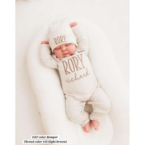 Baby Coming Home Outfit, Personalized Baby Gift, Custom Baby Apparel, Embroidered Name Outfit, Personalized Baby Clothing, newborn gift.