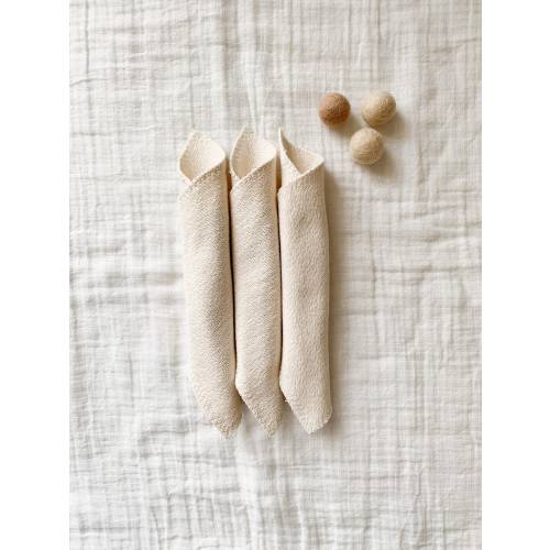 Organic French Terry Baby Wash Cloths: Set of 3 Reusable Rags