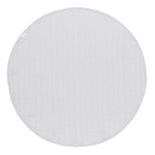 Toddlekind Organic Cotton Reversible Play Mat – 48" Handmade Blanket for Floor Activities, Tummy Time, Nursery Decor, and Family Comfort 0m+ Stone Stripes (Gray)