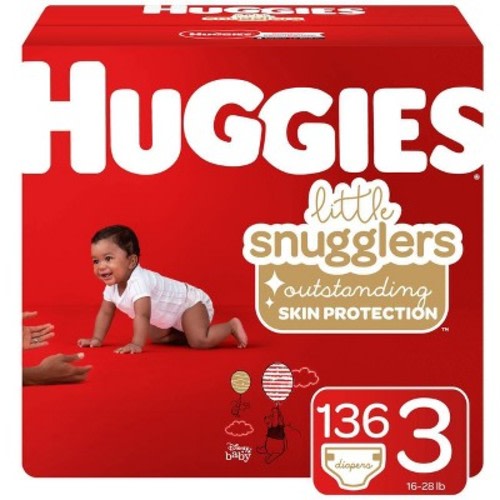 Huggies Little Snugglers Diapers Huge Pack - (Select Size), Size: Size 3 (136 Count)