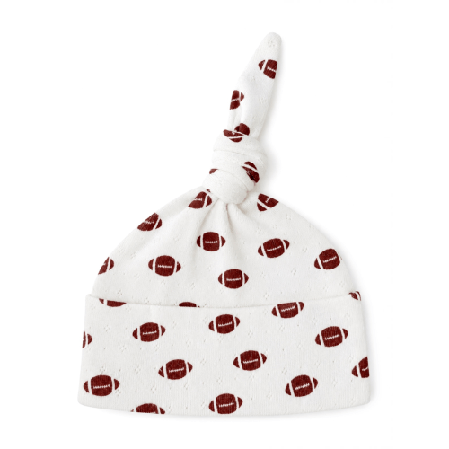 Football | Organic Cotton Pointelle Baby Clothes Newborn Beanie Hat – SpearmintLOVE