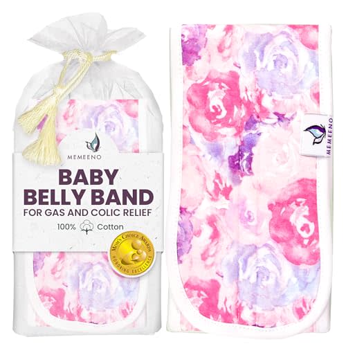 MEMEENO Baby Belly Band for Gas & Colic Relief - Heating Pad, Tummy Wrap for Newborns