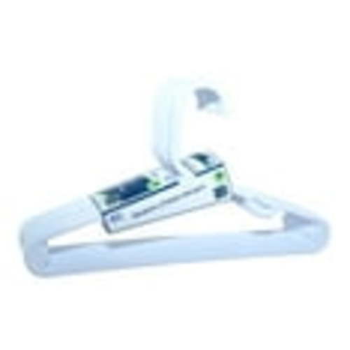 Your Zone Kids' Closet Durable Plastic Hangers, 10 Pack, White, Sizes Up to 8