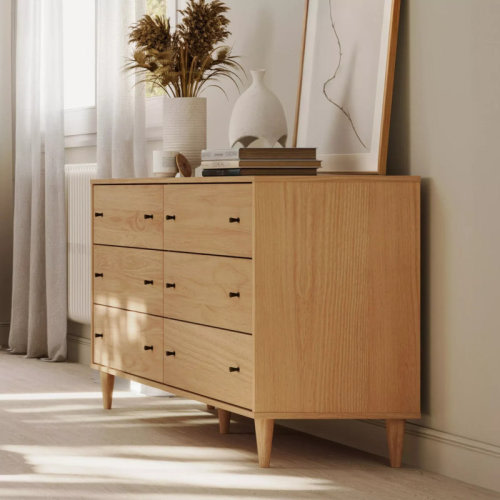 Grain Wood Furniture Mid Century 6-Drawer Dresser & Reviews | Wayfair