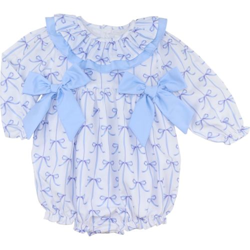 Blue Bow Ruffle Bubble – Cecil & Lou
