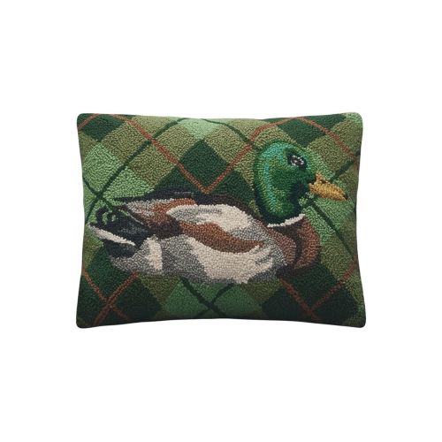 MALLARD DUCK PLAID HOOK PILLOW