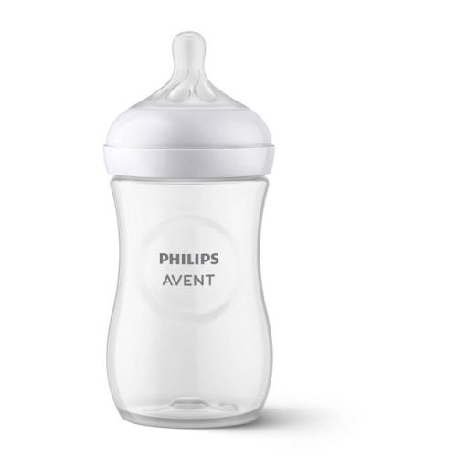 Philips Avent Baby Bottle with Response Nipple - Clear - 9oz: BPA-Free Plastic & Silicone, Fast Flow