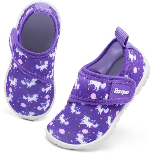 Racqua Toddler Baby Water Shoes Barefoot Quick Dry Swim Sport Pool Aqua Shoes for Boy's Girl's(Baby/Toddler)