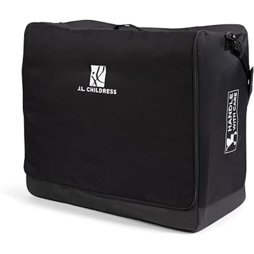J.L. Childress Universal Stroller Travel Bag for Airplane - Fits Most Baby Strollers, Flying Essentials, Airport Accessories for Gate or Luggage Check, ID Card, AirTag Compatible - Medium, Unpadded