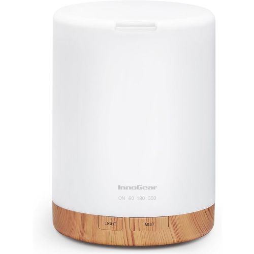 InnoGear 300ML Essential Oil Diffuser, Premium 5-in-1 Ultrasonic Aromatherapy Diffusers Scent Humidifier Aroma Diffuser Vaporizer Auto-Off Timer for Room Office Home, Yellow, Medium