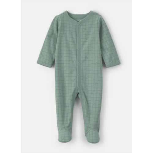 Baby Boy Dinosaur 100% Cotton Sleep & Play Pajamas - Green