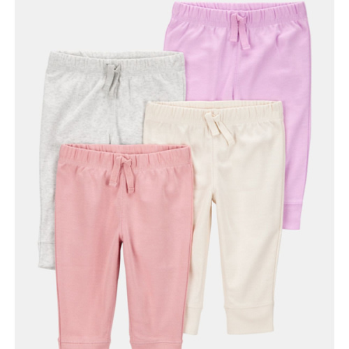 Baby Girl 4-Pack Pull-On Pants | Carter's