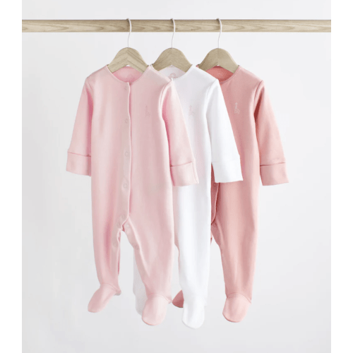 3 Pack Baby Sleepsuits