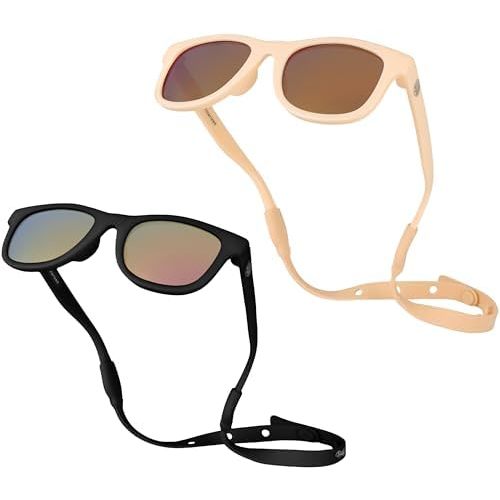 Polarized Baby Sunglasses With Strap - Unbreakable Flexible Infant Sunglasses For Toddlers Newborns 0-24 Months