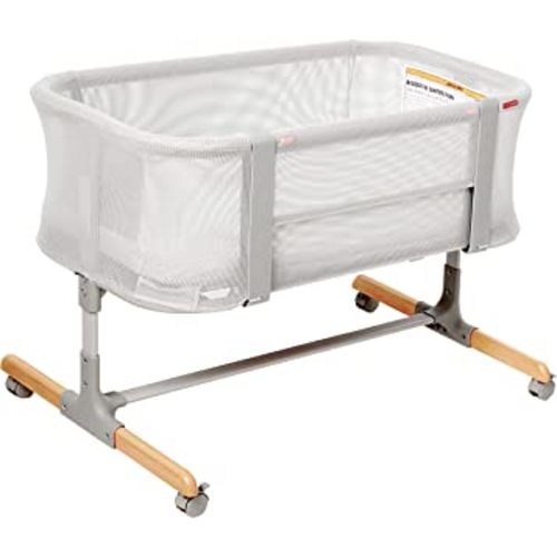 Skip Hop Baby Bassinet, Cozy Up 2-in-1 Bedside Sleeper & Bassinet, Grey