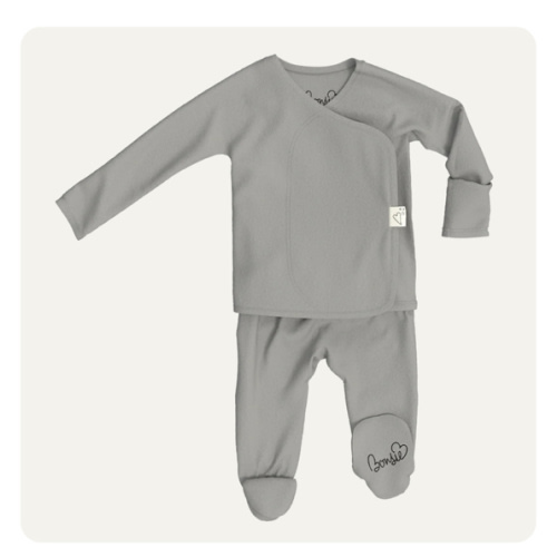 Footie - Fog – Bonsie Skin to Skin Babywear