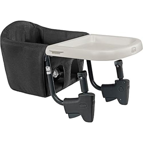 Chicco FastLock® Go Hook-On High Chair with Carry Bag, Portable High Chair for Babies and Toddlers, Sets up in Seconds | Black/Black