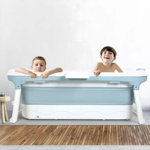 58/50/46 inch Foldable Bathtub, Portable Bathtub for Adult Kids, Large Collapsible Tub, Freestanding Surround Collapsible Bathtub, Effortless Folding Bathtub, Hot Bath, Ice Bath