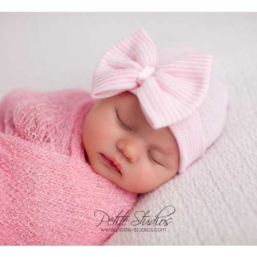 BABY GIRL, baby girl hat, newborn girl, coming home, going home, baby girl hospital hat, newborn hat with bow, pink baby girl