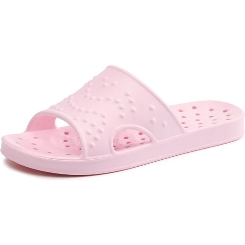 shevalues Shower Shoes for Women Men with Arch Support Quick Drying Pool Slides Lightweight Beach Sandals with Drain Holes
