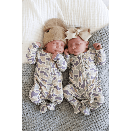 Zipper Footie in Camo Cutie | Caden Lane